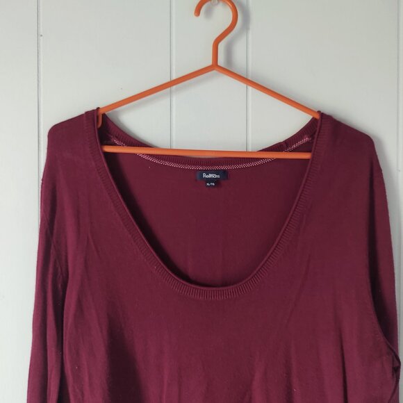 Reitmans Raspberry Long Sleeve Sweater - Picture 3 of 7